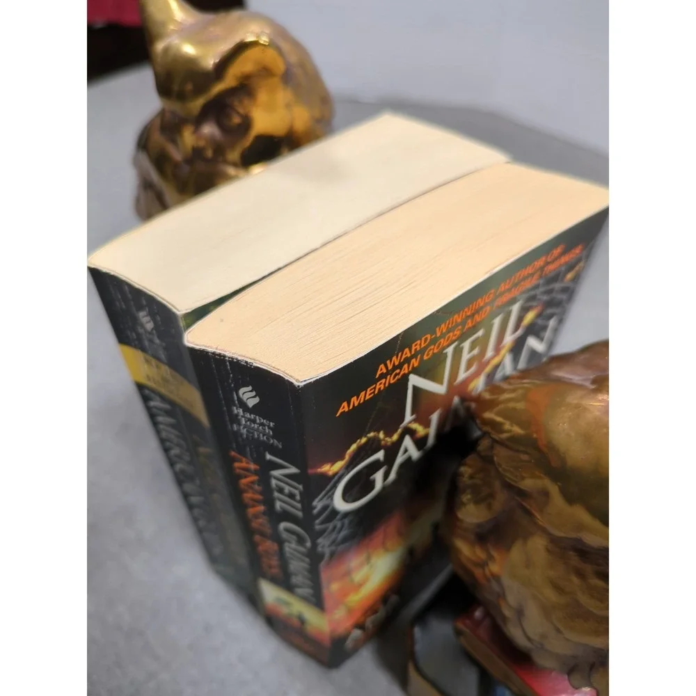 Neil Gaiman Lot of 2 American Gods &‎ Anansi Boys Vintage Paperbacks